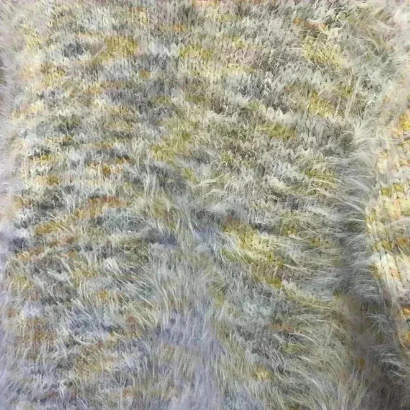 Loft Ann Taylor Cardigan Women M Marled Knit Open Front Eyelash Sweater - Picture 7 of 7